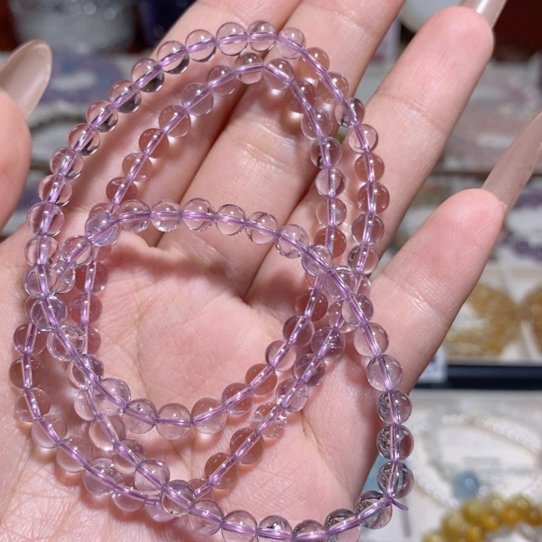 小***）水晶手链未镶嵌紫水