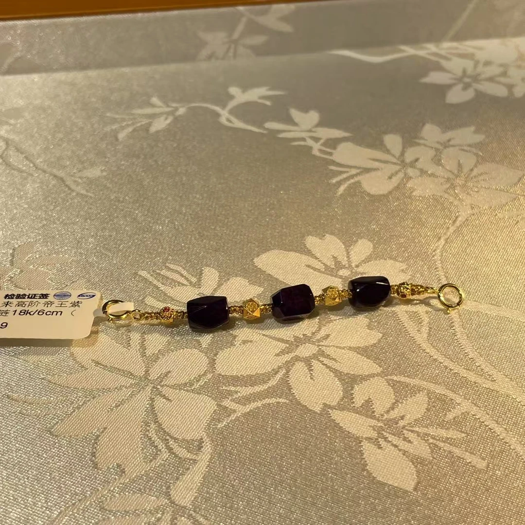 南非舒俱来高阶帝王紫钻切项链延长链18k/6cm/AZB7640（秋石）