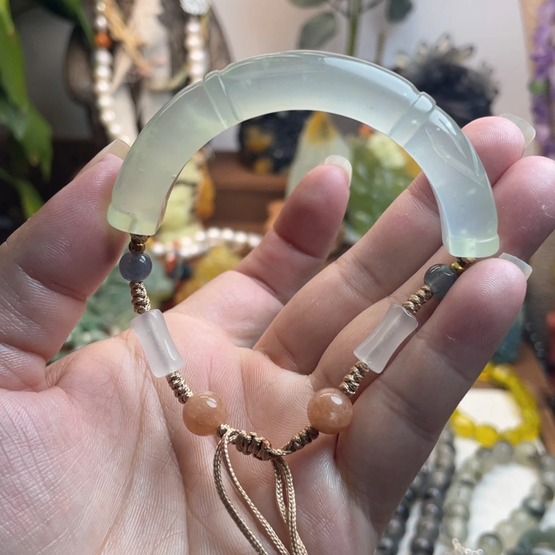 未镶嵌蛇纹石玉手链