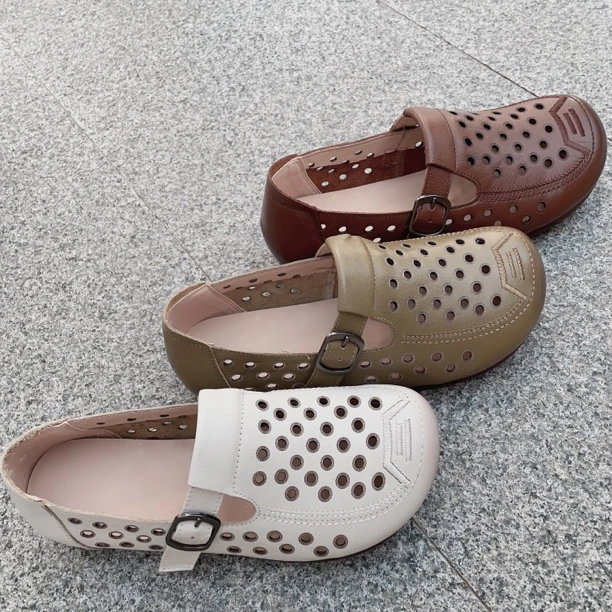 【木木新品】115-7#镂空软底洞洞鞋