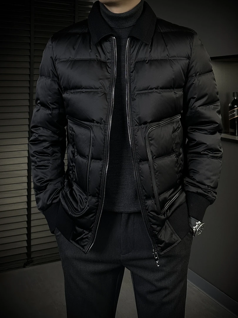 KING&GUCH【白鸭绒】秋冬季商务休闲百搭翻领棒球领两穿羽绒服82700