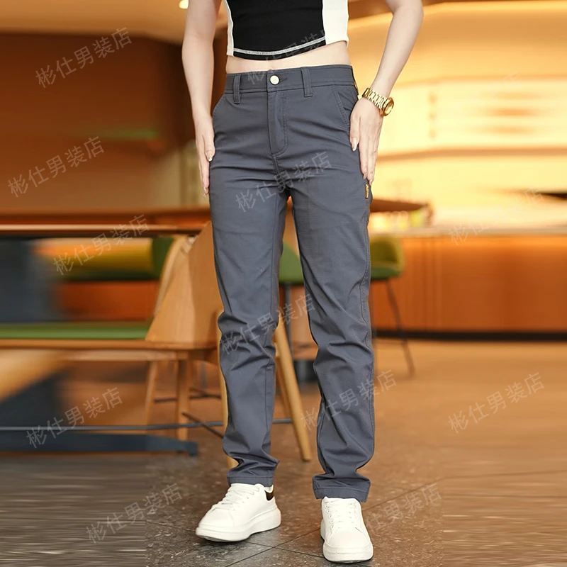 2025夏季新款男士高端休闲裤子修身时尚百搭男裤潮牌商务休闲长裤