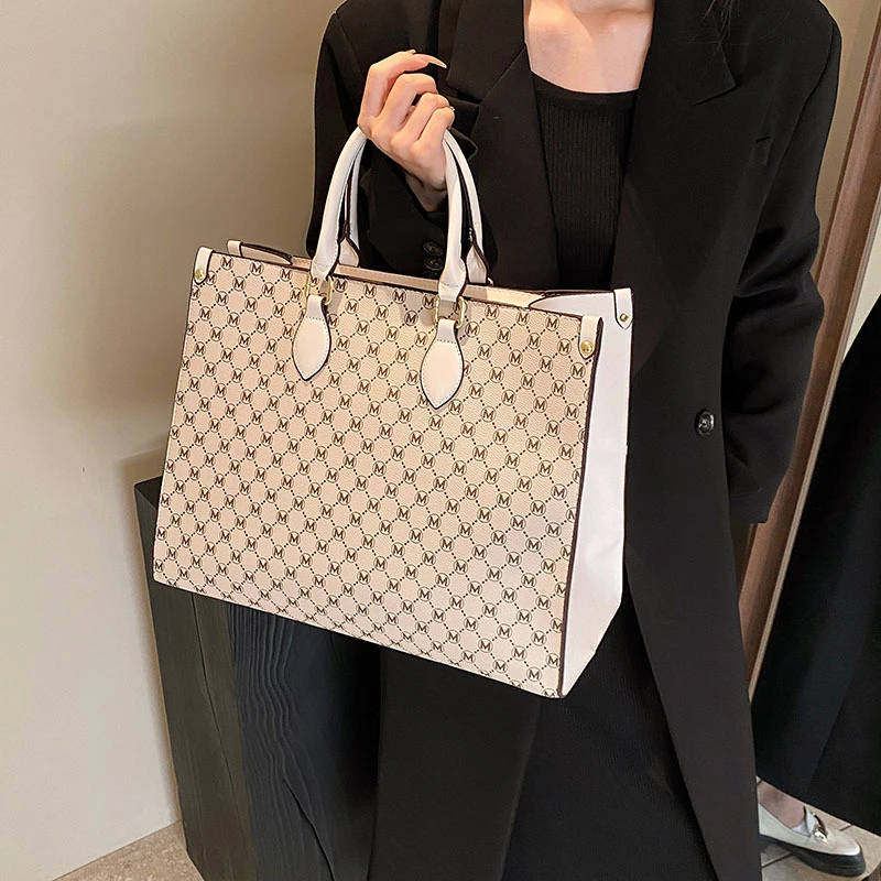 高级感2025新款时尚大气跨境大容量单肩手提袋手拎包通勤女士百搭