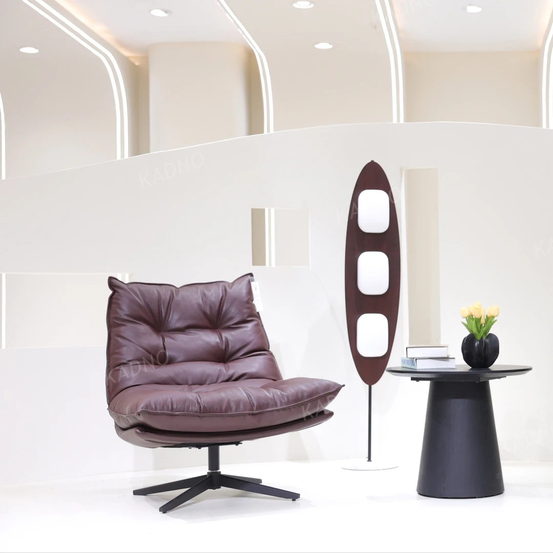 新款复古单人转椅沙发客厅轻奢简约懒人沙发椅中古风阳台休闲躺椅