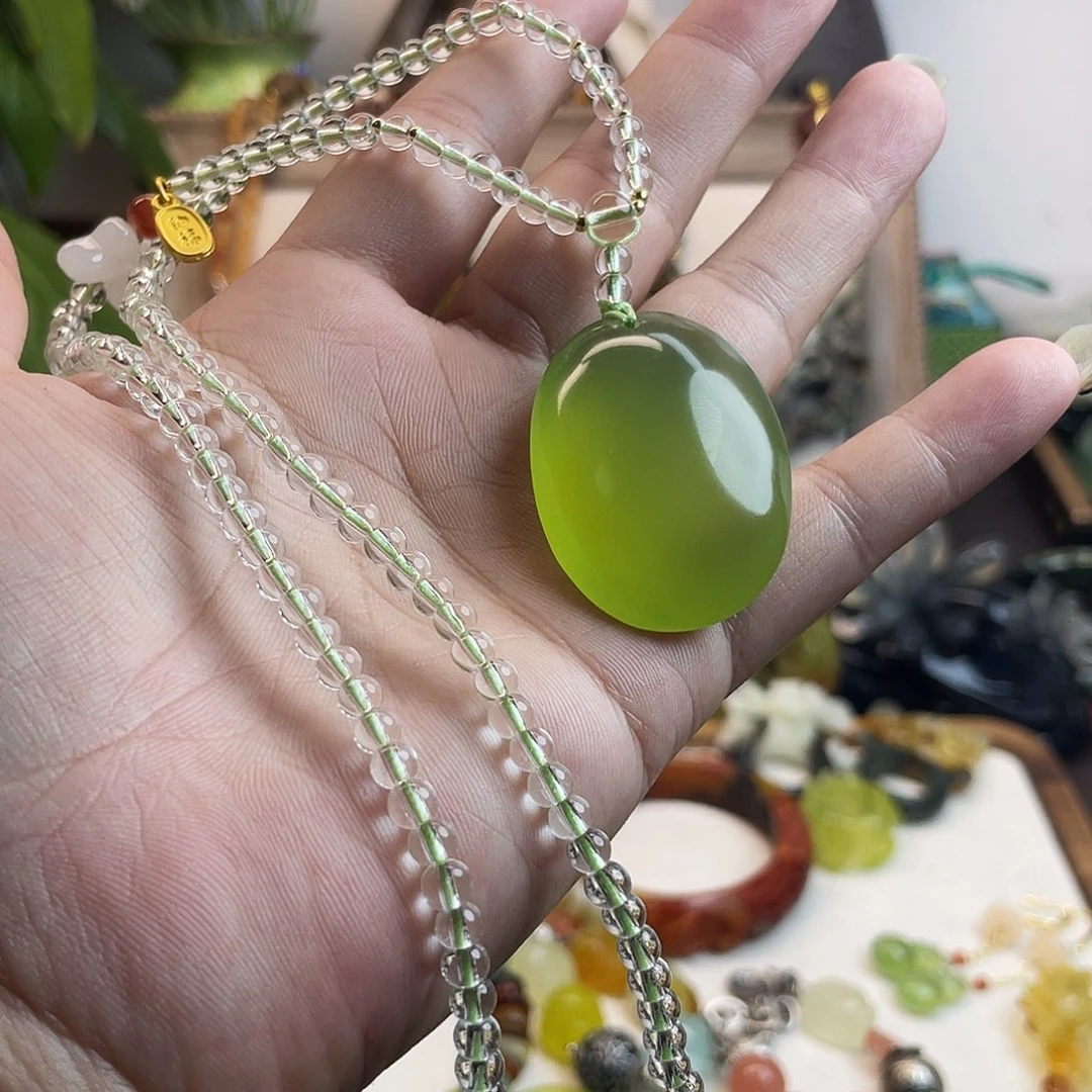 下***敌蛇纹石玉未镶嵌吊坠