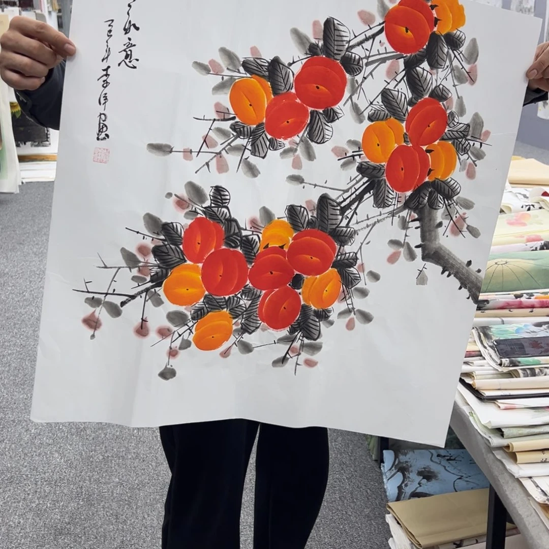 国画纯手工制作的