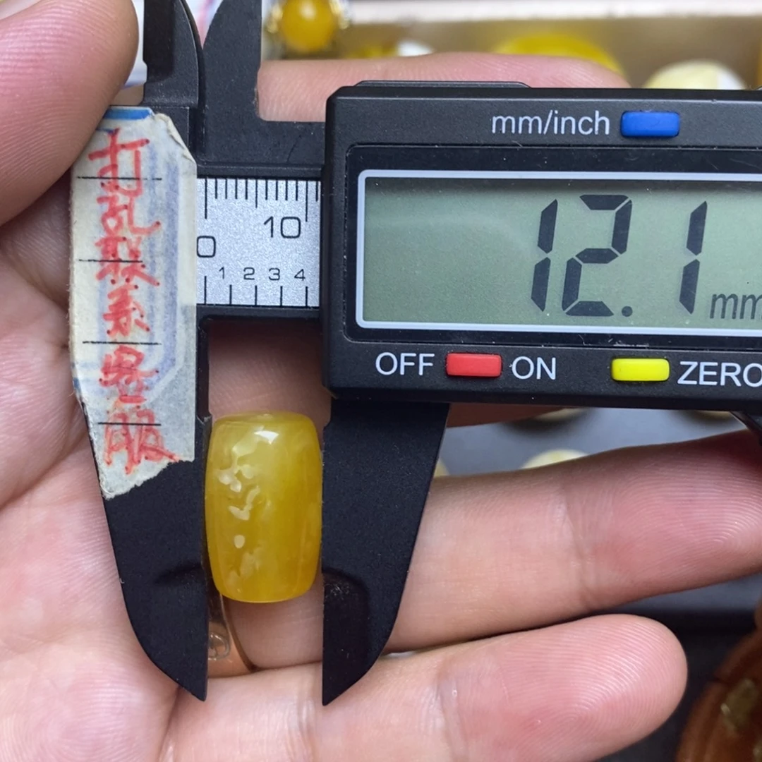 裸石蜜蜡未镶嵌12.1x18.5微粉桶珠