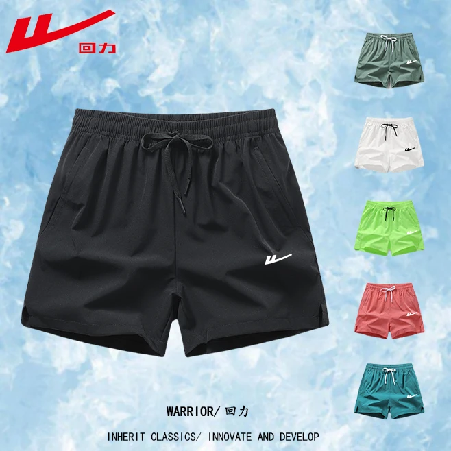 Warrior/回力男女潮流三分裤短裤运动外穿裤子冰丝大码男士裤休闲