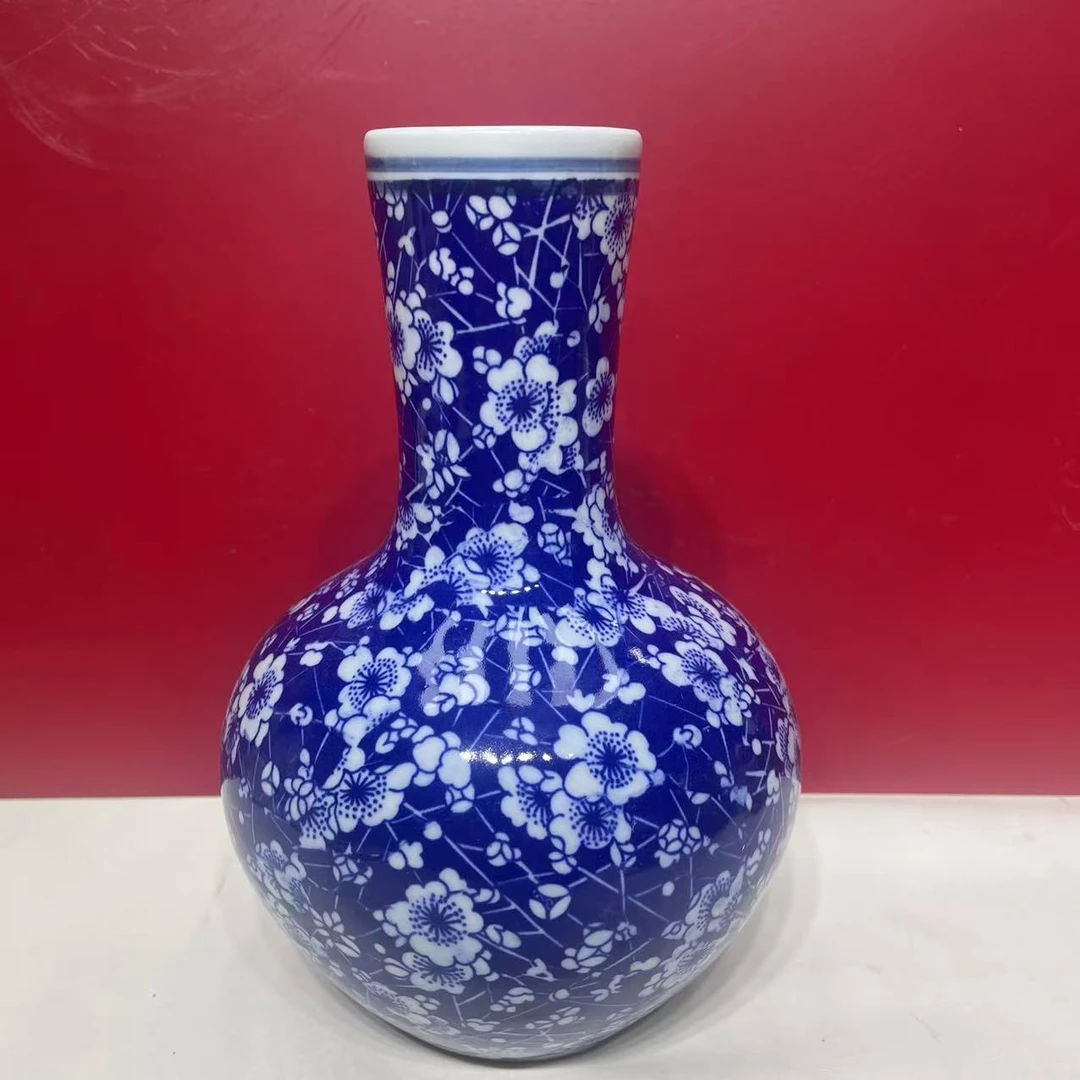 景德镇青花天球瓶陶瓷花瓶摆件