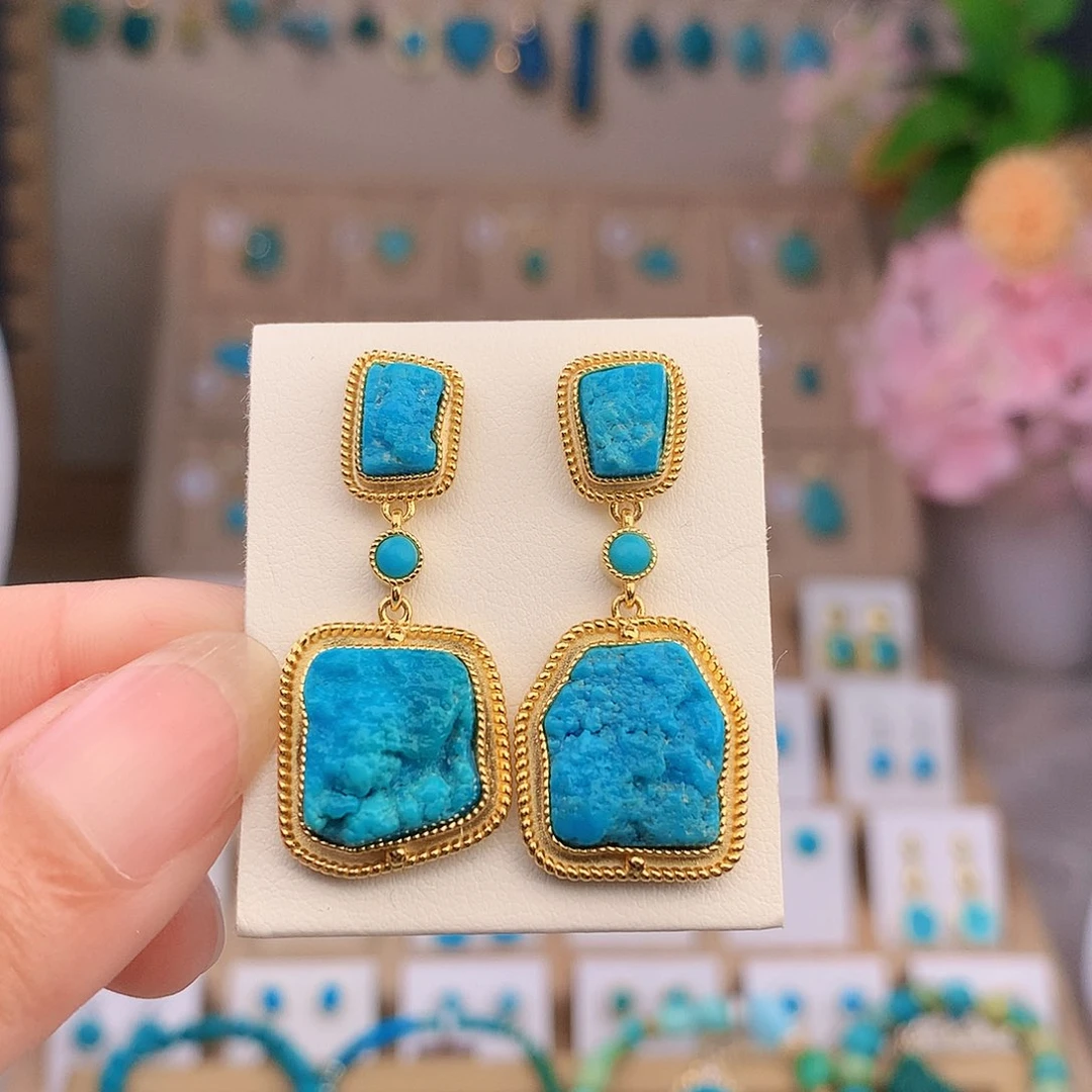 绿松石银S925镶嵌颈饰