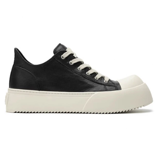 【华晨宇同款奥利奥】黑白色牛皮翘头增高奶香厚底JUMBO美式鞋子