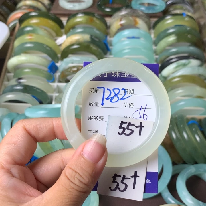 未镶嵌蛇纹石玉手镯7282