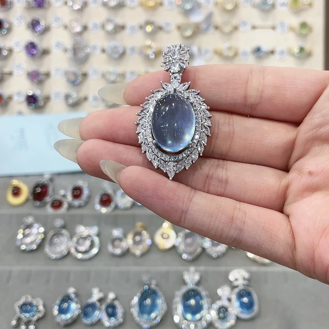 蛇纹石玉吊坠戒指手链银S925镶嵌禾*丶