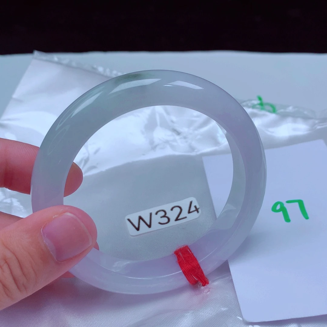 未镶嵌手镯翡翠缅甸天然A货翡翠手镯56.7