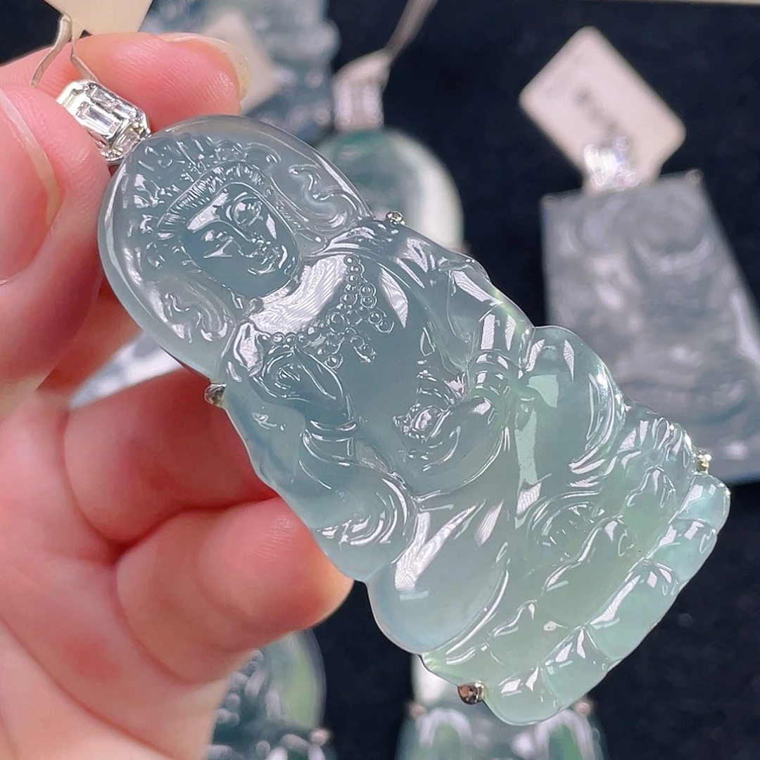 颈饰银S925镶嵌翡翠8，