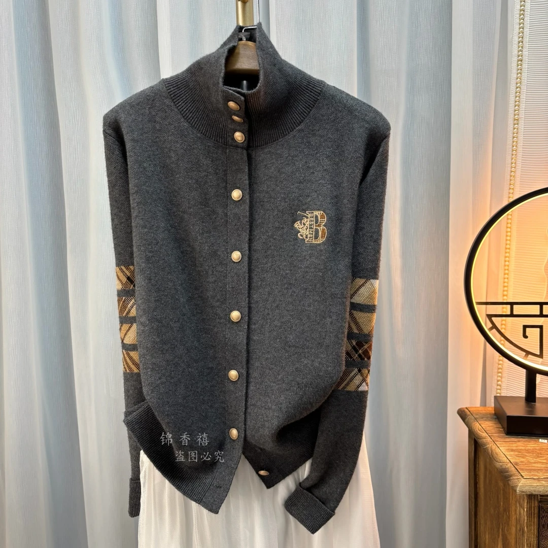 【D73宝莉木马人】重工刺绣气质显瘦针织衫开衫毛衣外套