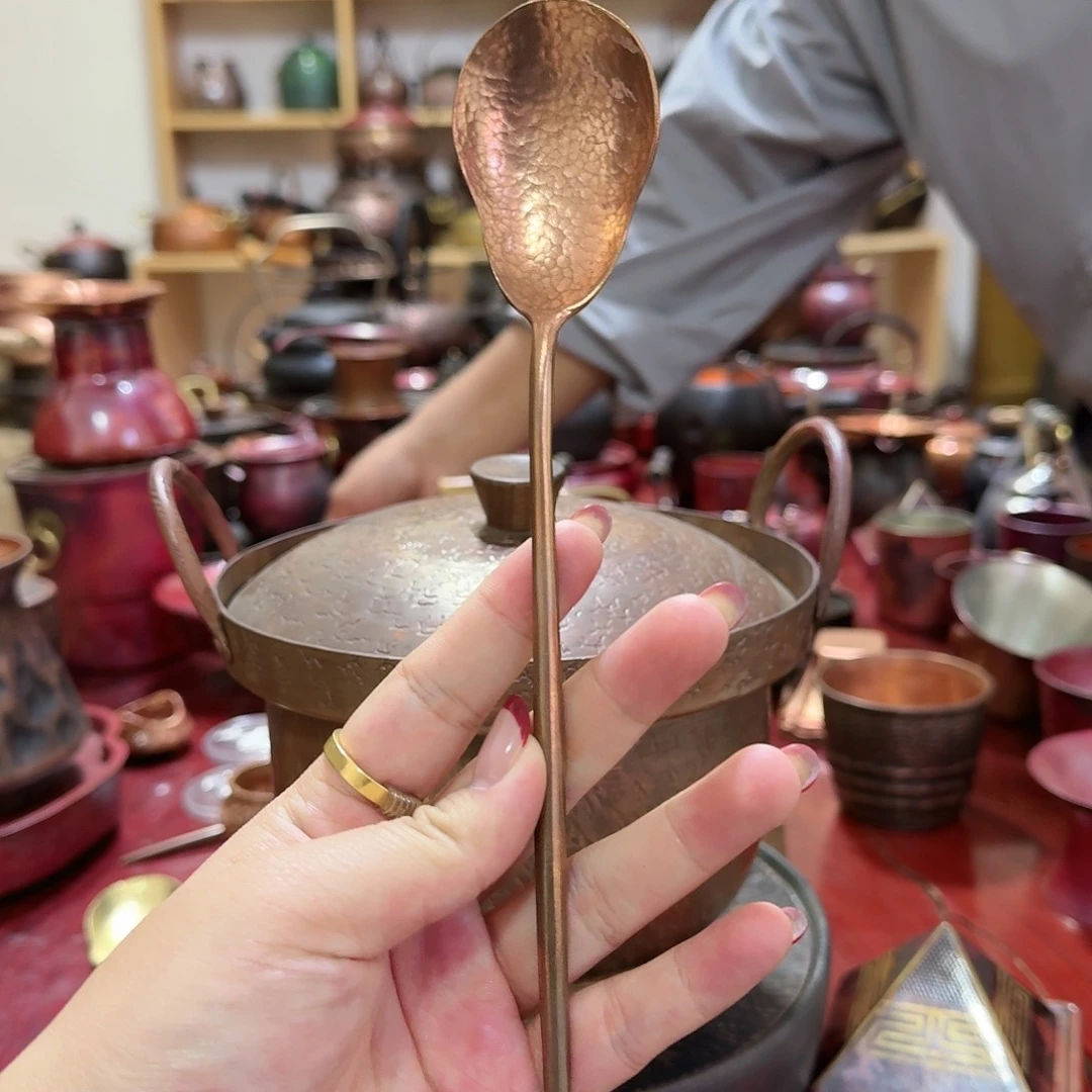 漸***遠紫铜手工制作摆件一个