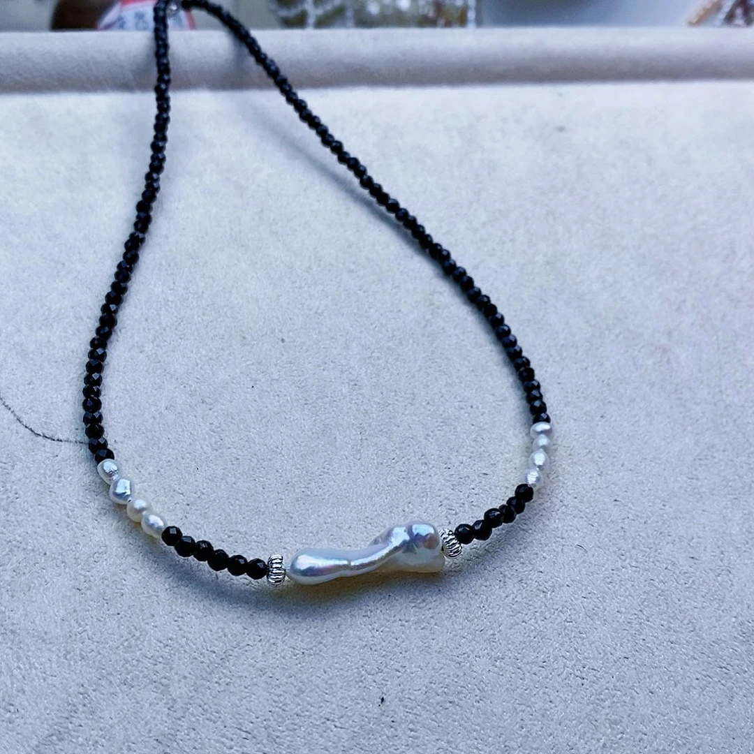 淡水珍珠颈饰银S925镶嵌