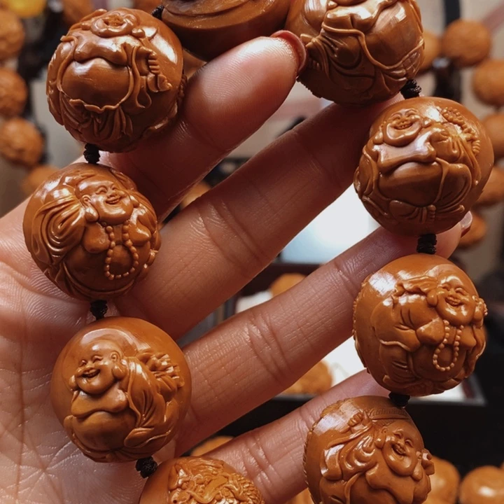 橄榄核手串/手链瑞兽弥勒2.4