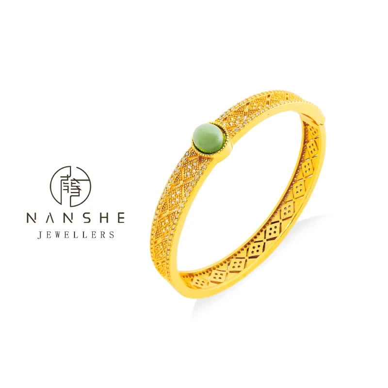 NANSHE/南奢 国风镂空花丝手镯百搭经典 L1002