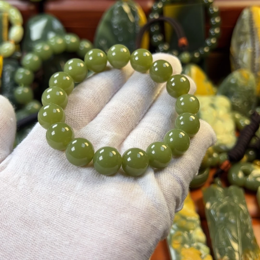 岫岩老玉（透闪石质玉）手链未镶嵌