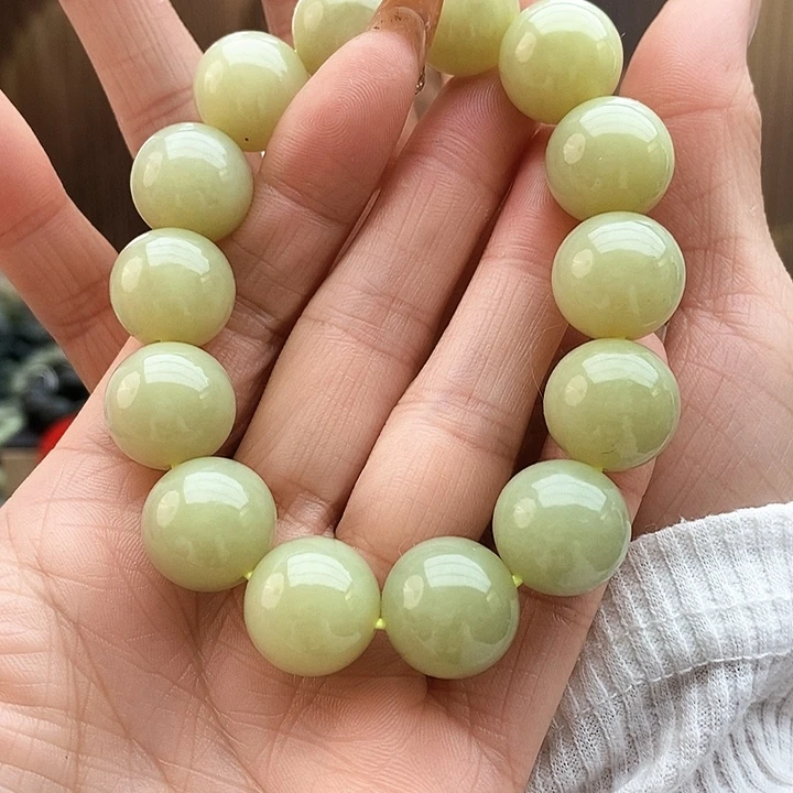 和田玉未镶嵌手链卡16黄口