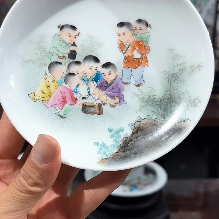 老***鹤景德镇陶瓷手绘作品