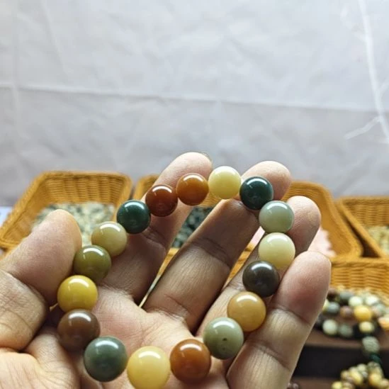 白玉菩提吊坠白玉菩提多宝色12苹果手串