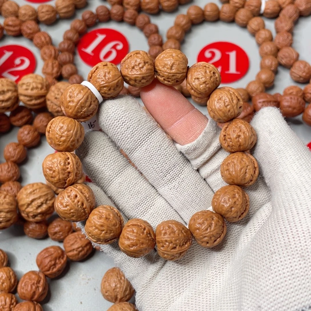 文玩核桃手串奔***猴矮桩小元宝16mm