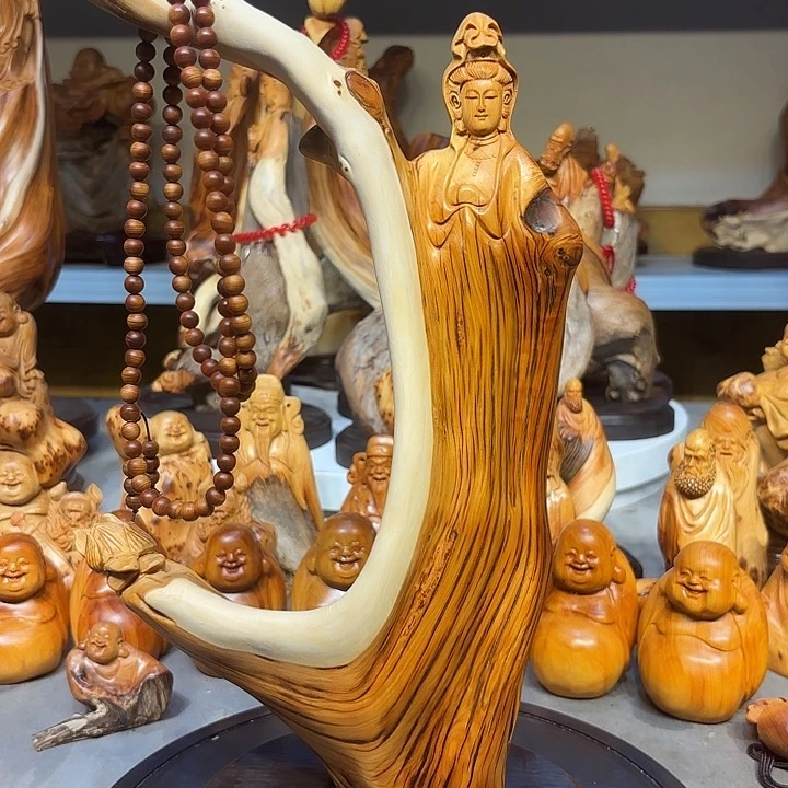 柏木太行崖柏观音菩萨