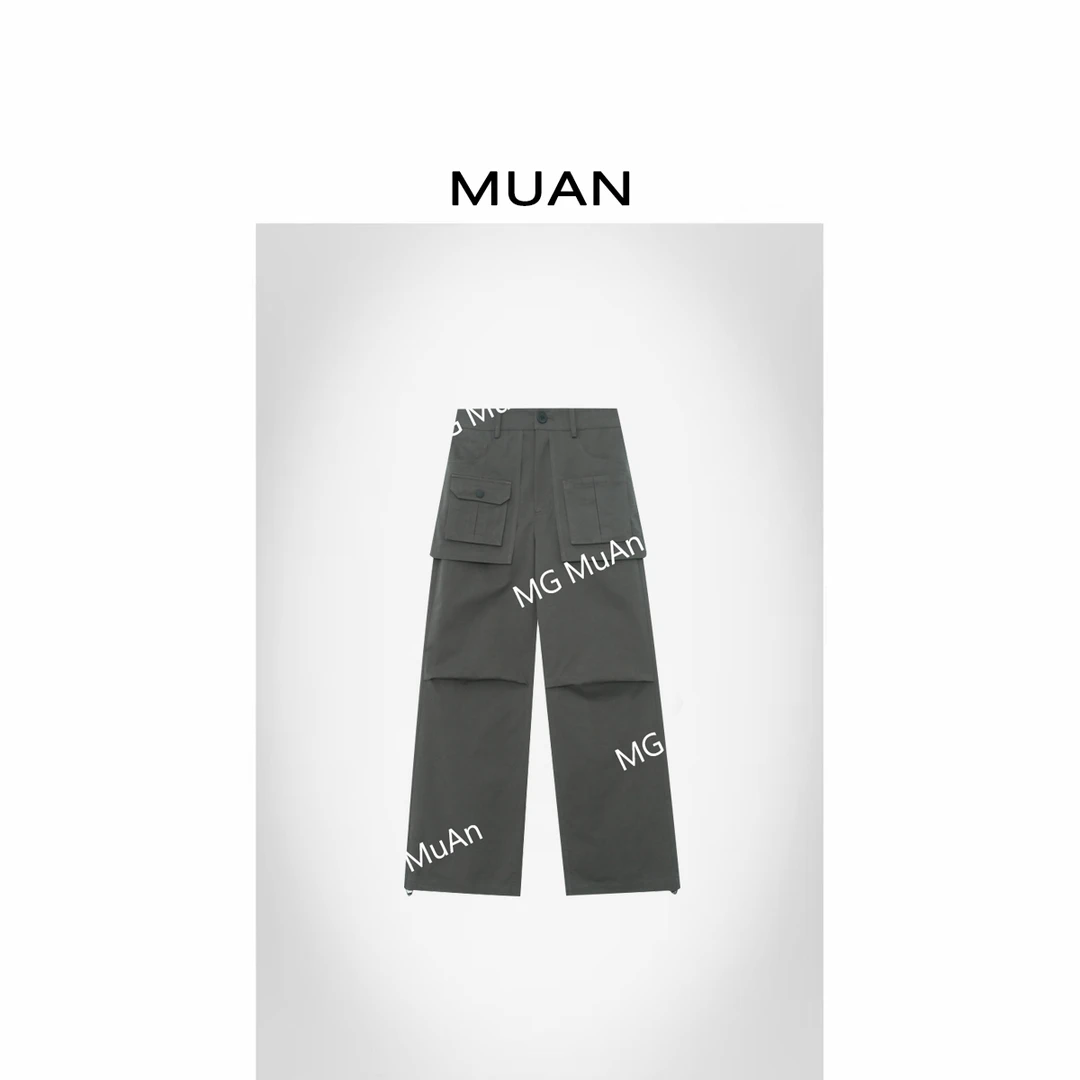 木岸MUAN：《机能工装裙裤》定制100棉高级口袋工装裤长裤女YJ-23661