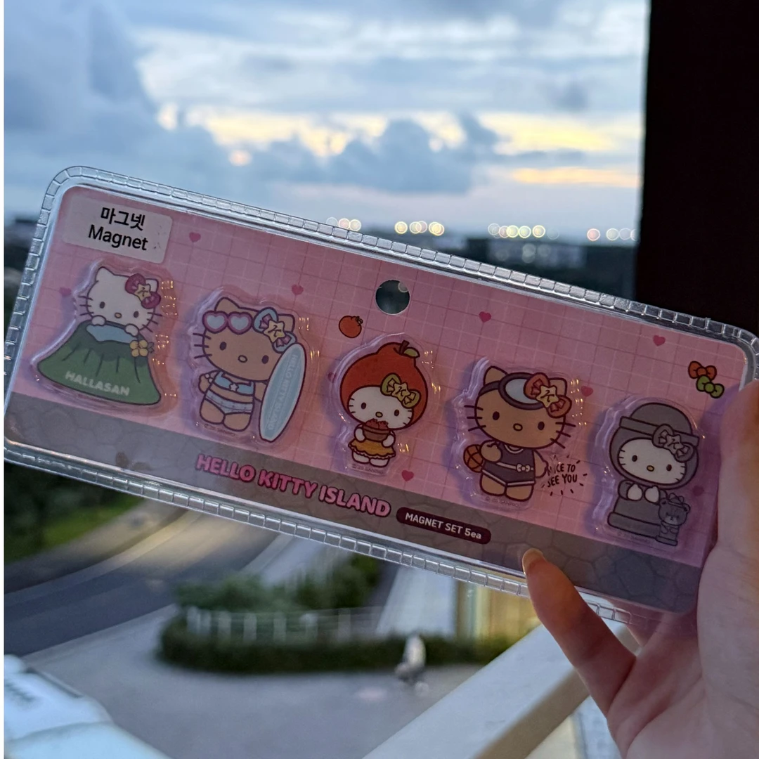【济州岛限定】五只kitty 济州风景系列 冰箱贴 kitty摆件