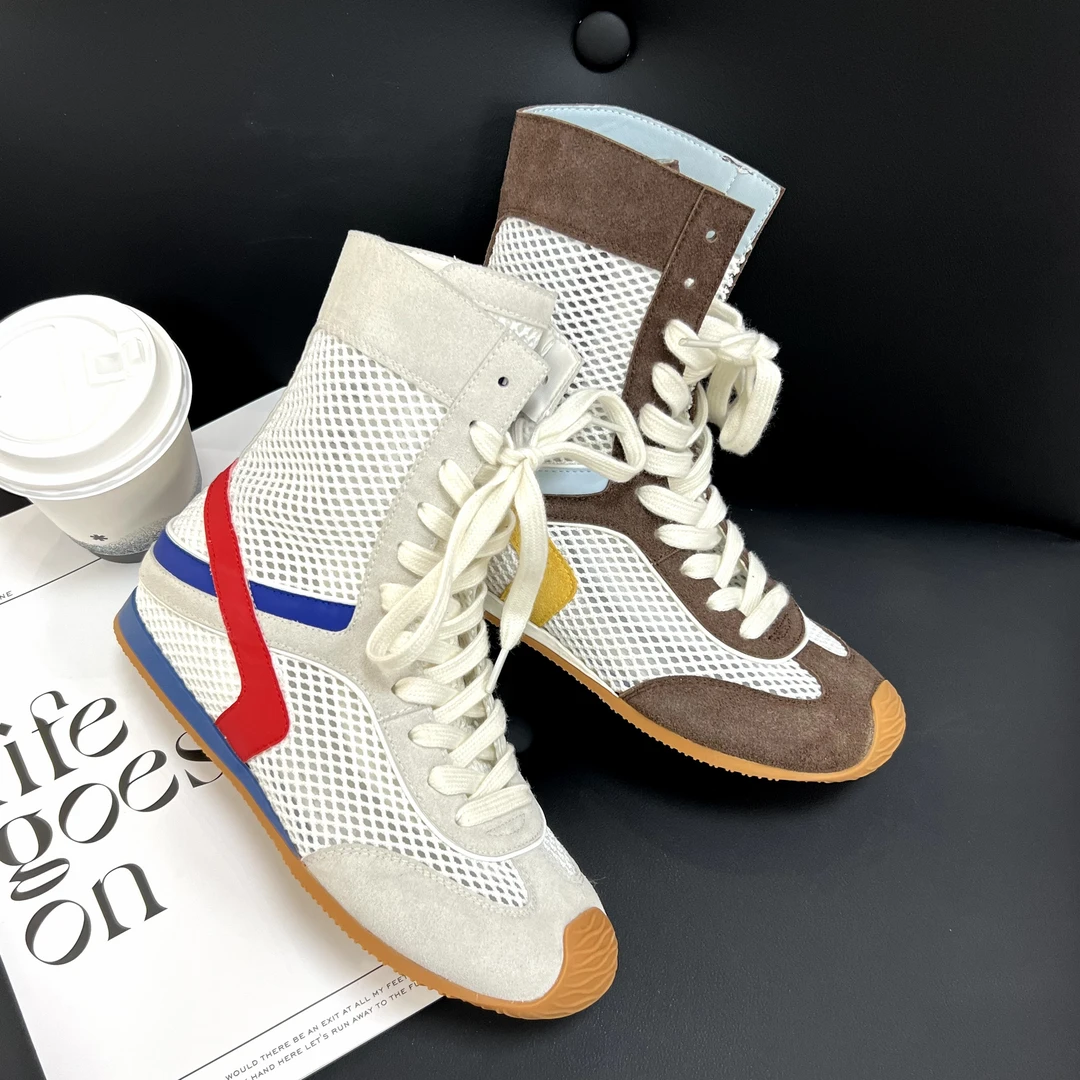 小小苏拼色高帮内增高透气时尚休闲鞋夏季复古休闲鞋;ECX55346