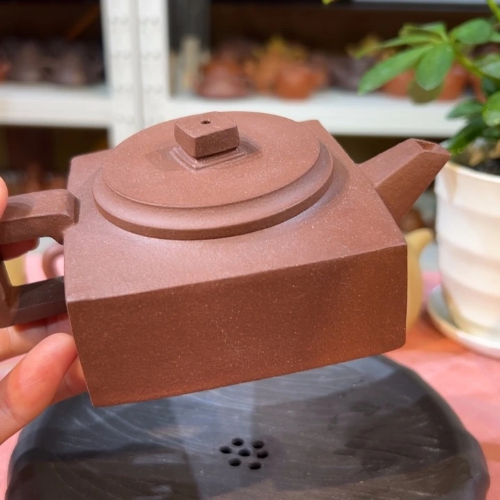 紫砂茶壶瑕疵方器180cc