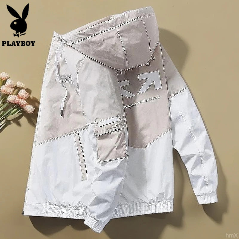 花花公子上衣春秋季2025新款夹克外套男士潮牌棒球服拼色休闲男装