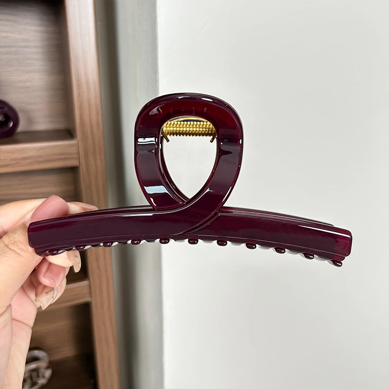 正常发量偏多入~简约时尚高品质抓夹大号鲨鱼夹后脑勺盘发女