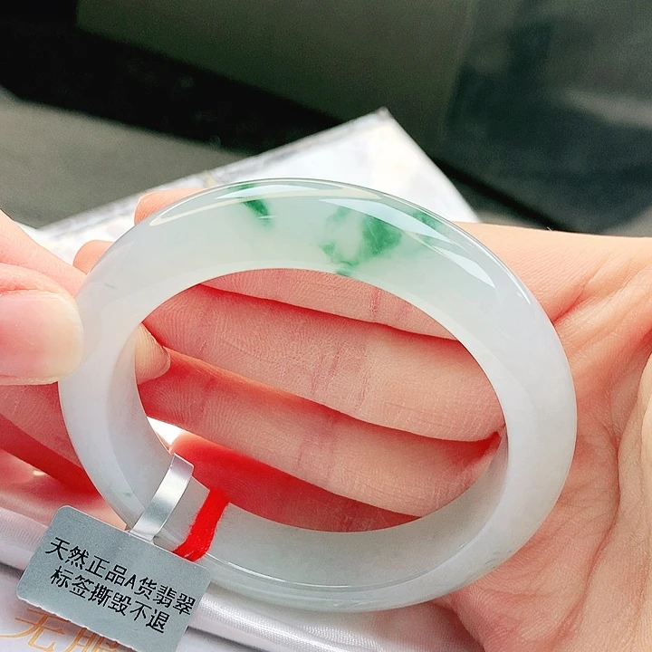 翡翠未镶嵌手镯缅甸天然A货翡翠15号