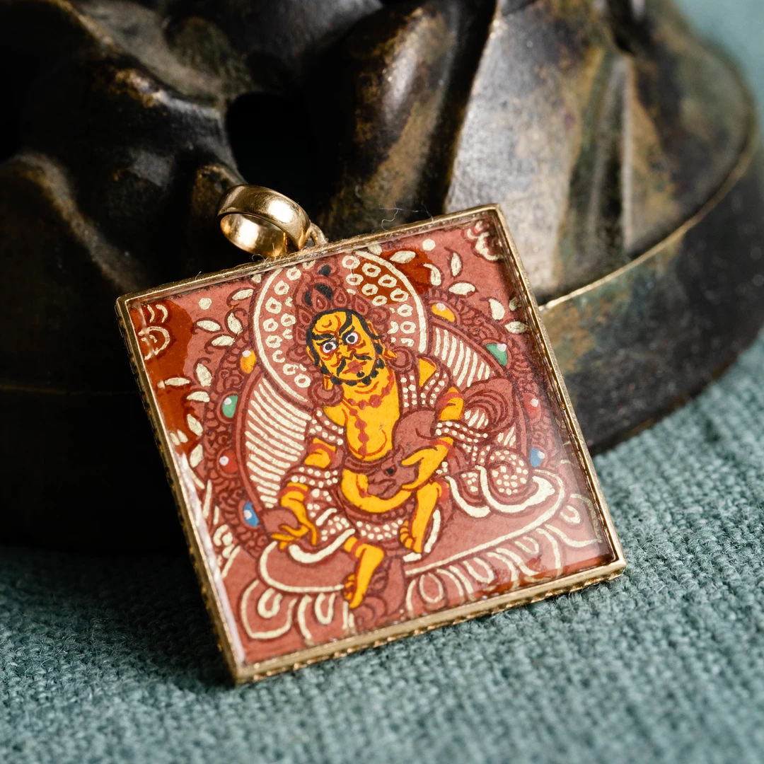 黄先生白先生双面手绘唐卡吊坠吊坠（拉萨直发）DU0402602