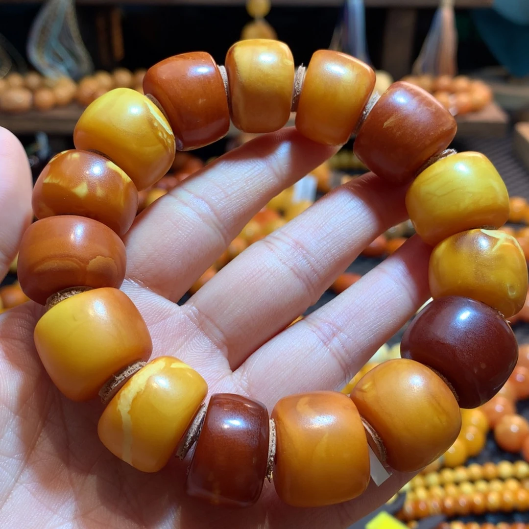 蜜蜡未镶嵌手串蜜蜡手串