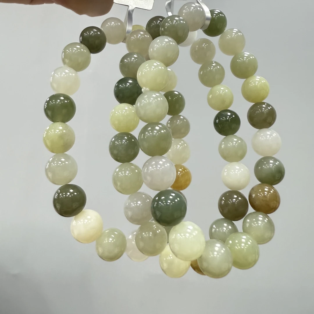 【书记甄选】天然和田玉多宝单圈手链 多样性发一件 约9mm 1176BB