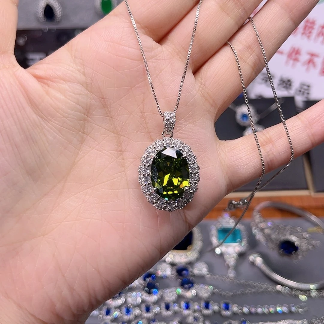 银S925镶嵌颈饰橄榄石t z 18