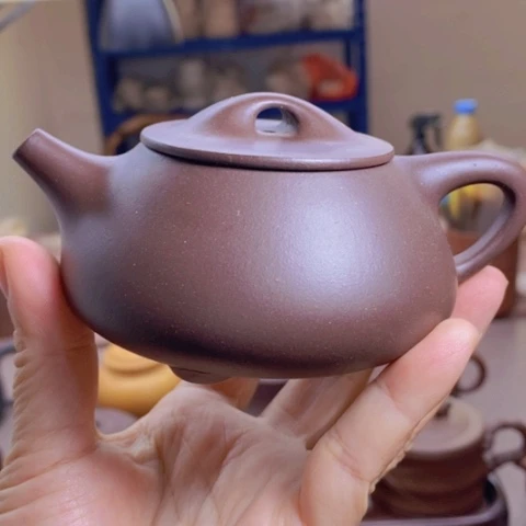茶壶紫砂老紫泥石瓢200cc