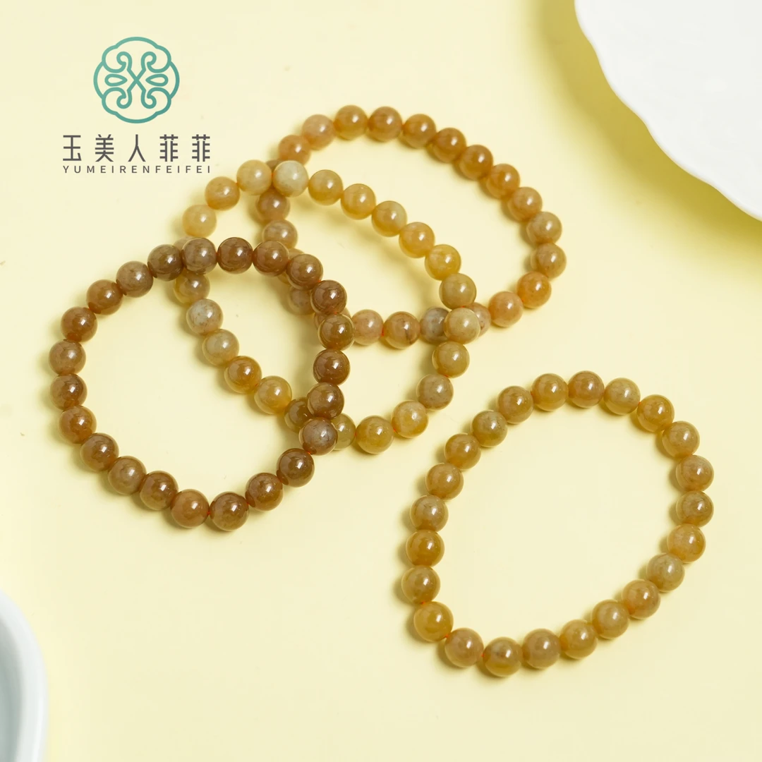 石惑珠宝~和田玉手串-圆珠约8mm-多样性发一