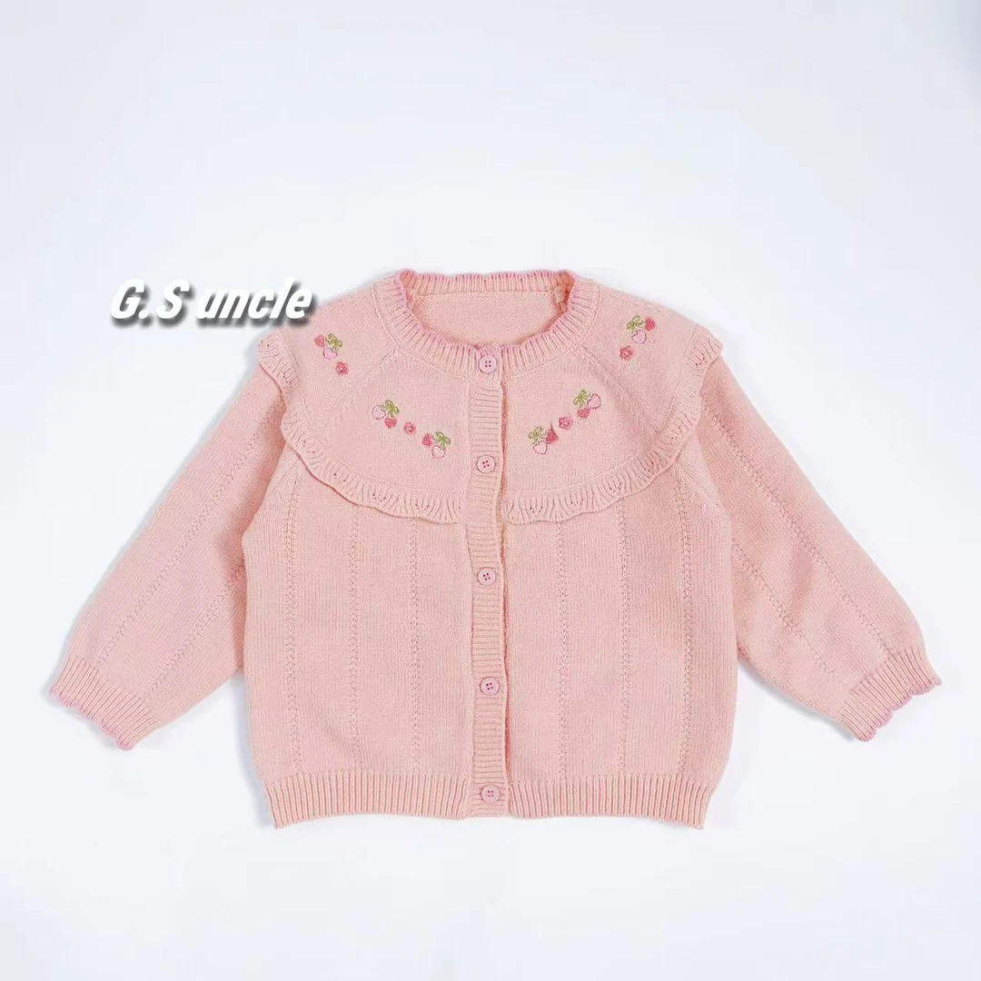 【】E014女宝秋冬季新款2025时尚针织开衫可爱百搭针织衫日韩童装