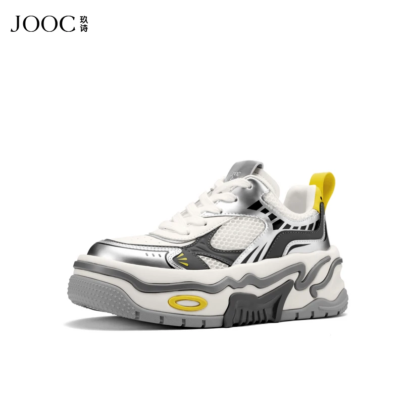 【银河电音】JOOC玖诗厚底老爹鞋女2025春季新款潮酷增高运动鞋