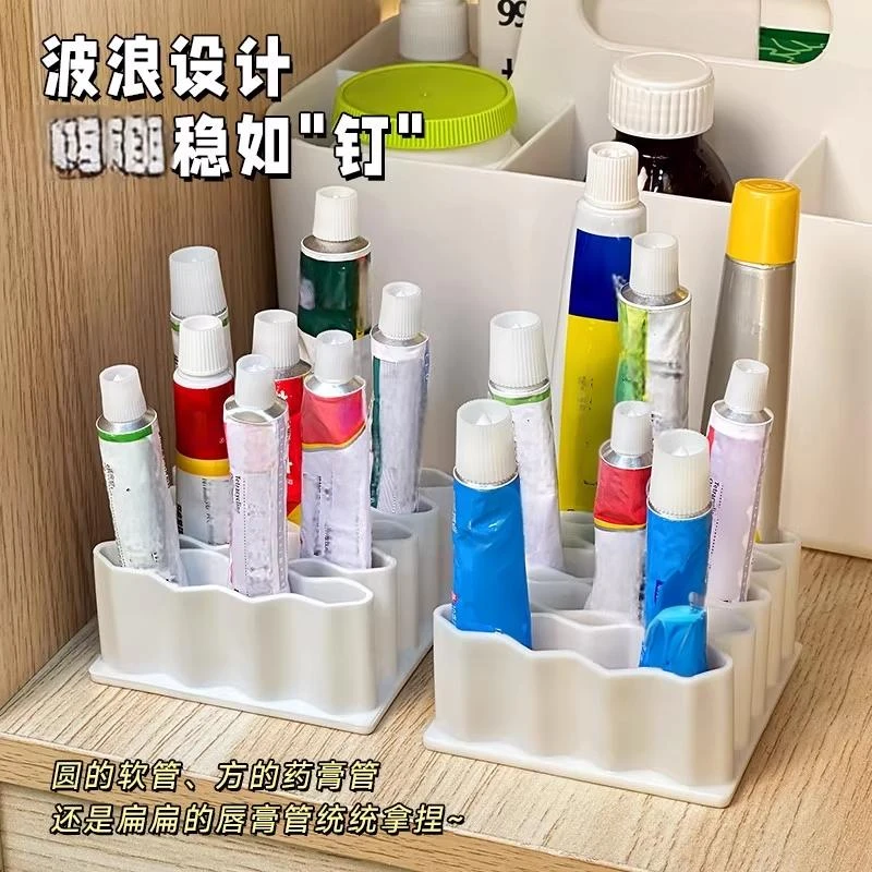 收纳简约风储物盒文具桌面收纳盒家用硅胶分格盒子创意置物整理盒