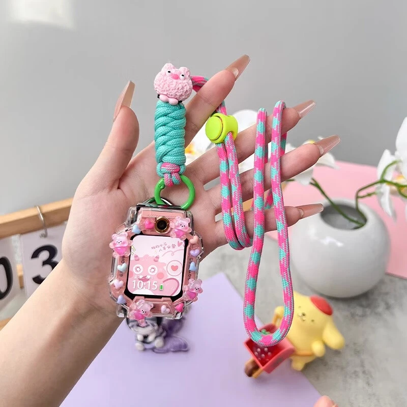 适用小天才手表表带z11z10Z9挂绳脖Z8a保护壳z7s电话可爱Z6pro套