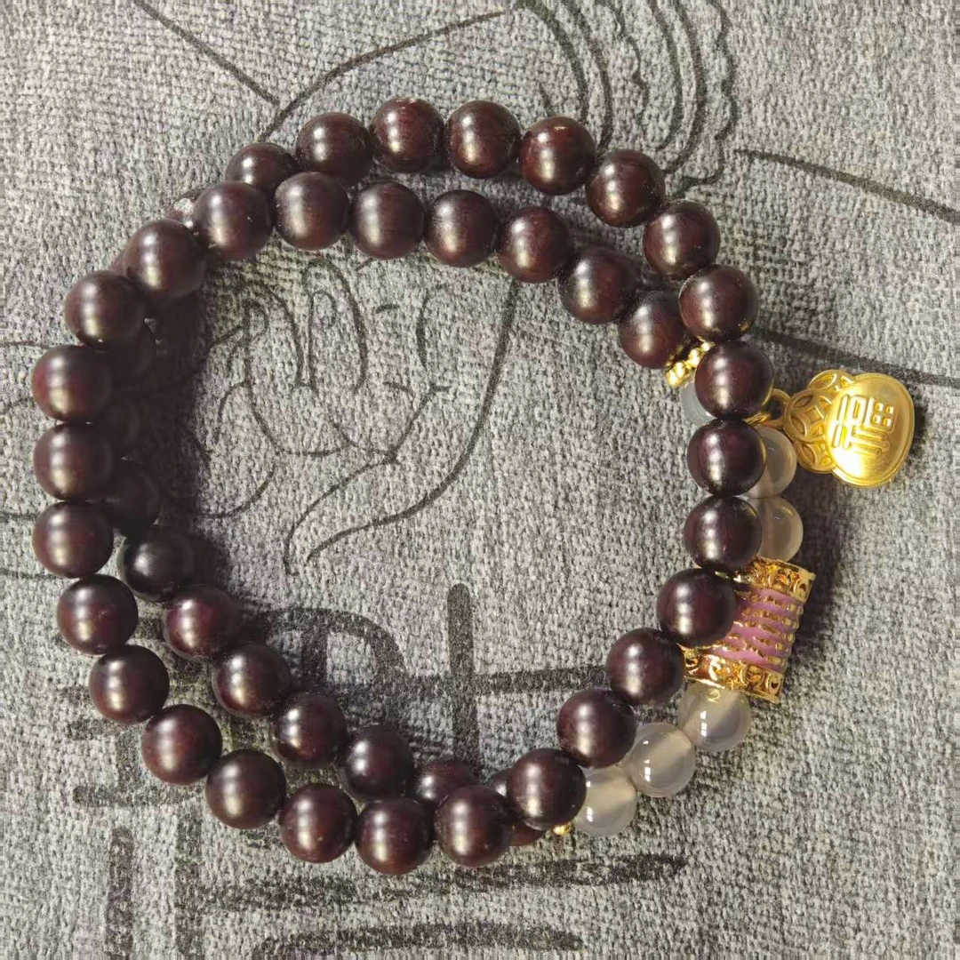 SL7013小叶紫檀0.6cm精品多圈手串