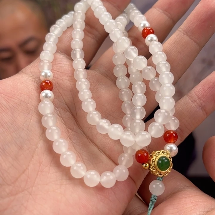 石英质玉（金丝玉）未镶嵌手链