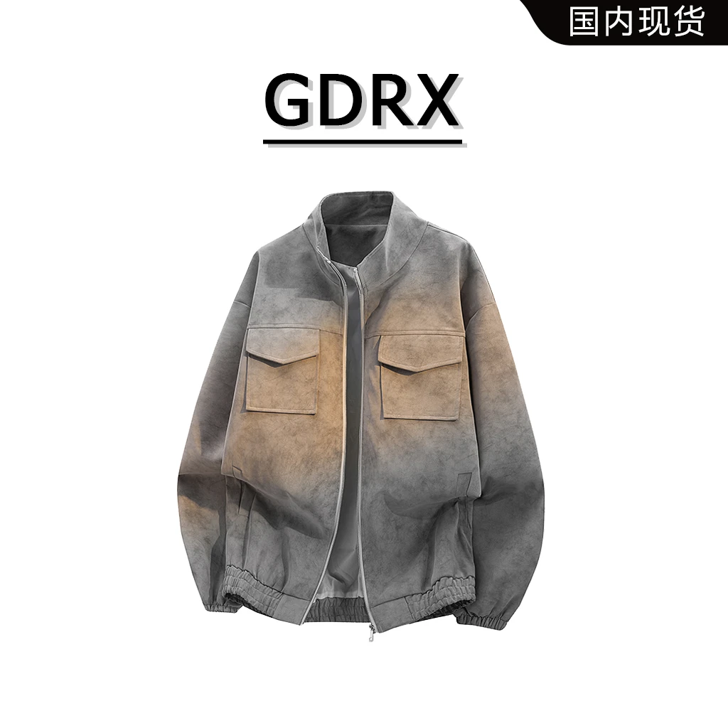 GDRX韩版男士皮夹克2025秋季工装PU皮高级感痞帅宽松大码上衣外套